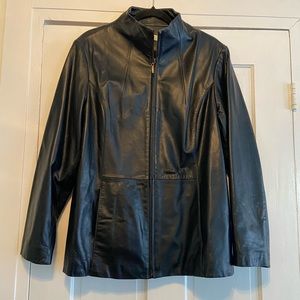 Like new! Full zip leather jacket